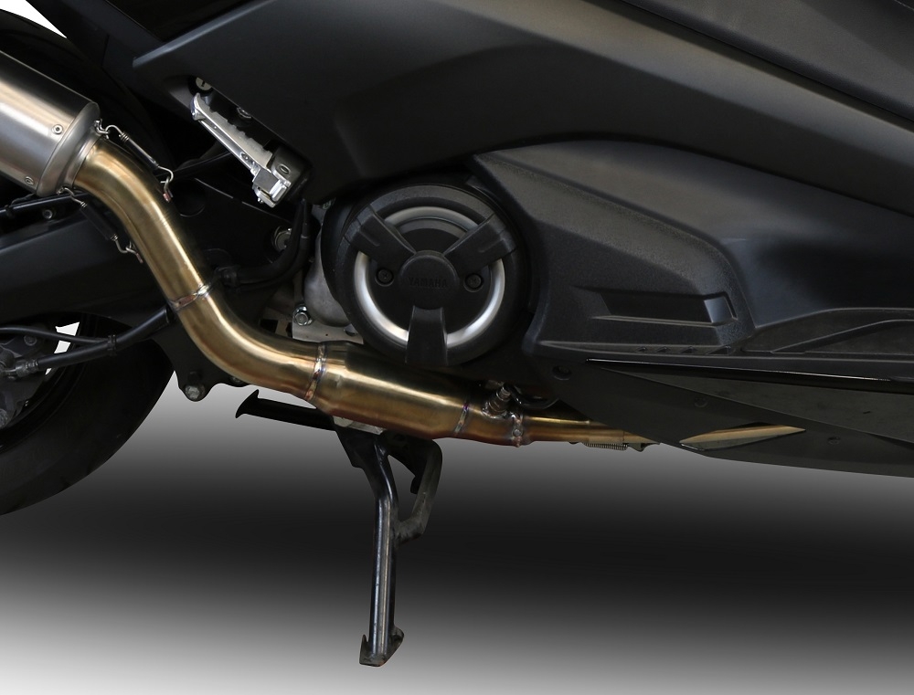 GPR exhaust compatible with  Yamaha T-Max 530 2017-2021, Gpe Ann. titanium, Full system exhaust, including removable db killer 