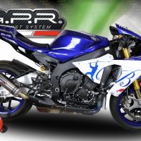 GPR exhaust compatible with  Yamaha R1 2017-2019, M3 Titanium Natural, Slip-on exhaust including removable db killer and link pipe 