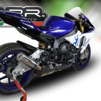 GPR exhaust compatible with  Yamaha R1 2020-2024, M3 Titanium Natural, Slip-on exhaust including removable db killer and link pipe 