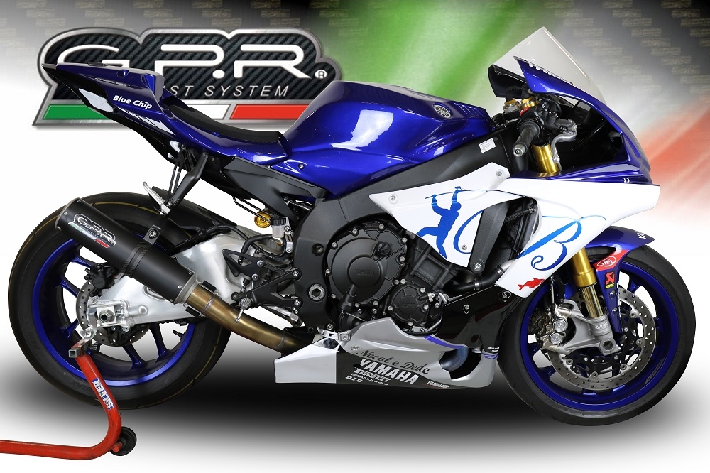 GPR exhaust compatible with  Yamaha R1 2020-2024, M3 Black Titanium, Slip-on exhaust including link pipe 