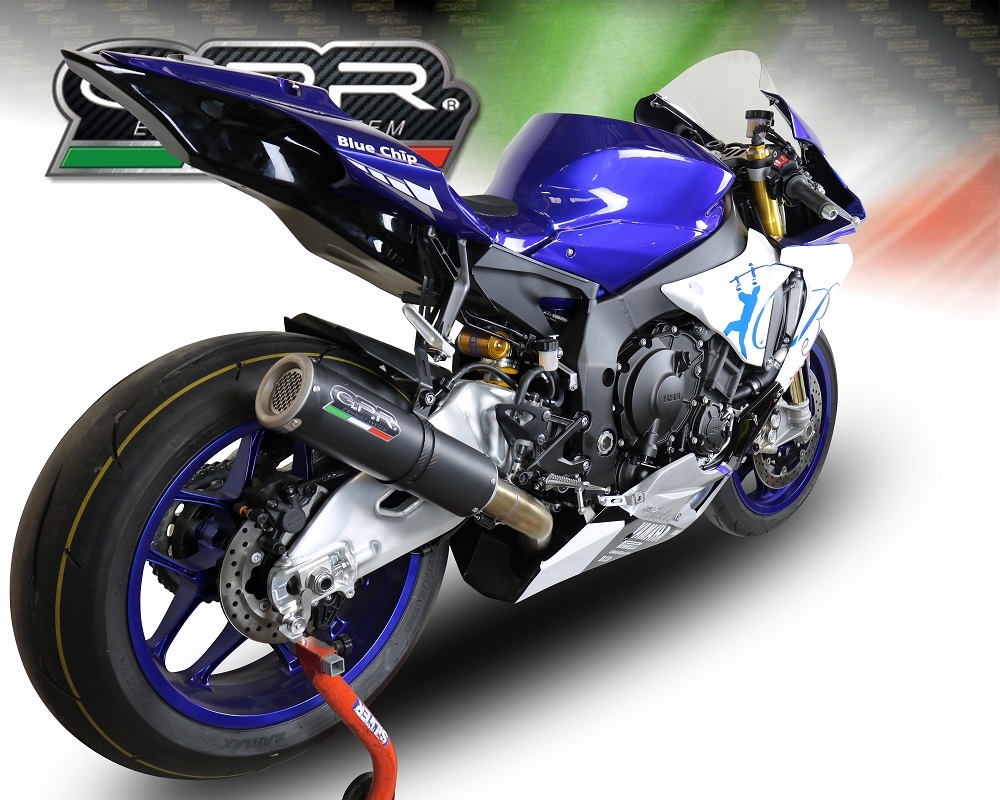 GPR exhaust compatible with  Yamaha R1 2020-2024, M3 Black Titanium, Slip-on exhaust including link pipe 