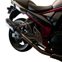 GPR exhaust compatible with  Suzuki Gsx750F 1998-2004, Furore Nero, Slip-on exhaust including removable db killer and link pipe 