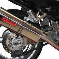 GPR exhaust compatible with  Suzuki Gsx750F 1998-2004, Trioval, Slip-on exhaust including removable db killer and link pipe 