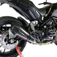 Exhaust system compatible with Benelli Leoncino 500 Trail 2017-2020, GP Evo4 Poppy, Homologated legal Mid-full system exhaust, including removable db killer and catalyst 