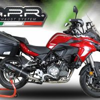 GPR exhaust compatible with  Benelli Trk 502 2017-2020, Furore Evo4 Nero, Slip-on exhaust including link pipe and removable db killer 