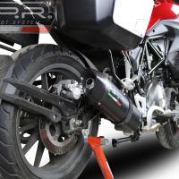 GPR exhaust compatible with  Benelli Trk 502 2017-2020, Furore Evo4 Nero, Slip-on exhaust including link pipe and removable db killer 