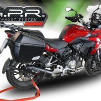 GPR exhaust compatible with  Benelli Trk 502 2017-2020, Furore Evo4 Nero, Slip-on exhaust including link pipe and removable db killer 