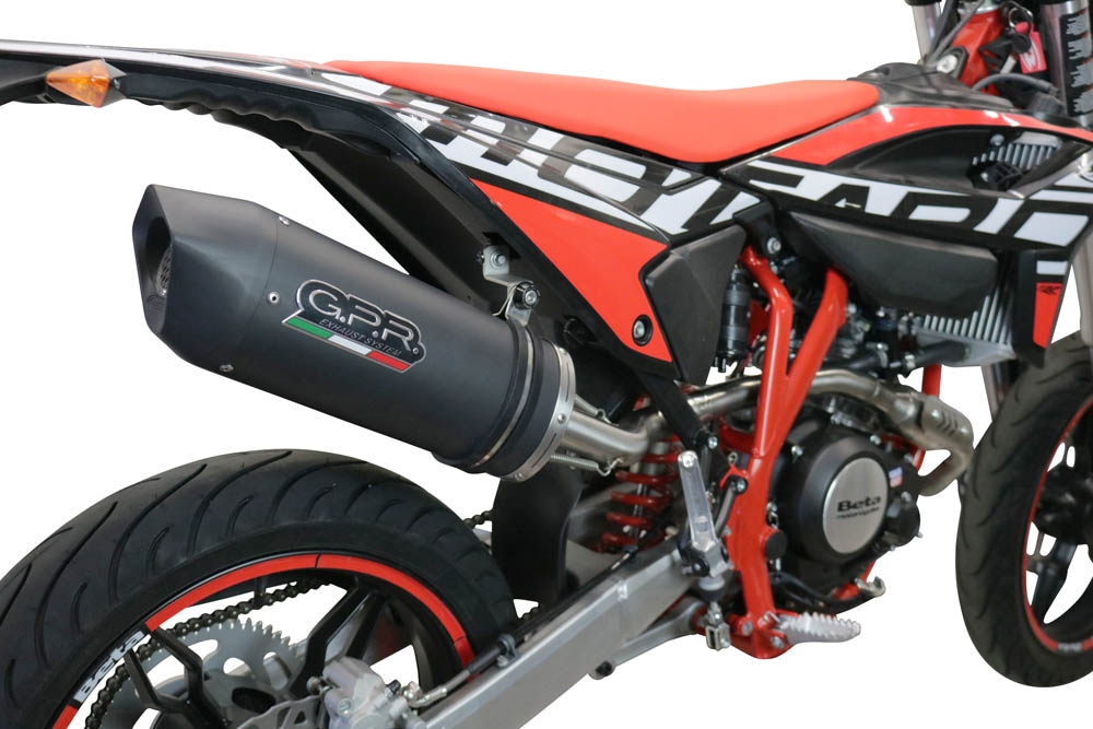 GPR exhaust compatible with  Beta RR 125 4T Enduro 2021-2024, Furore Evo4 Nero, Slip-on exhaust including link pipe and removable db killer 