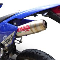 GPR exhaust compatible with  Beta RR 125 Enduro Ac 4t 2005-2009, Deeptone Inox, Slip-on exhaust including removable db killer and link pipe 