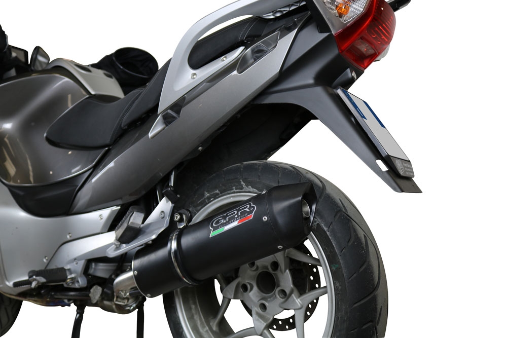 GPR exhaust compatible with  Bmw R1200R 2006-2010, Furore Nero, Slip-on exhaust including removable db killer and link pipe 