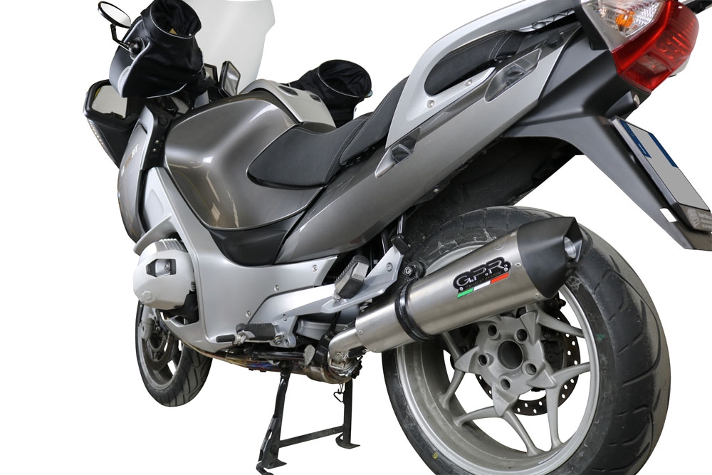 GPR exhaust compatible with  Bmw R1200RT 2009-2013, Gpe Ann. titanium, Slip-on exhaust including removable db killer and link pipe 