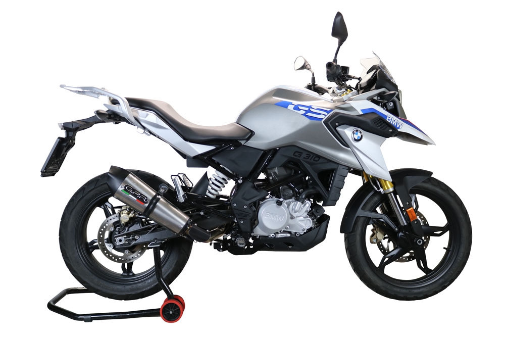 GPR exhaust compatible with  Bmw G310GS 2022-2024, Gpe Ann. titanium, Full system exhaust, including removable db killer 