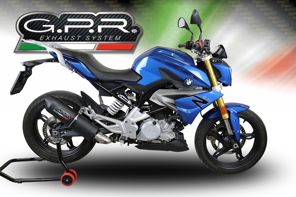 GPR exhaust compatible with  Bmw G310R 2017-2021, Furore Evo4 Nero, Full system exhaust, including removable db killer 