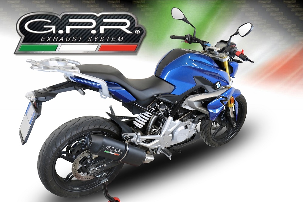 GPR exhaust compatible with  Bmw G310R 2017-2021, Furore Evo4 Nero, Full system exhaust, including removable db killer 