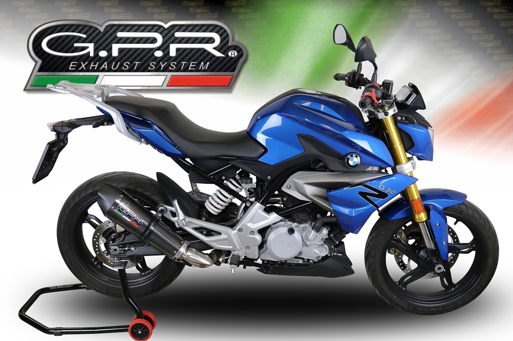 GPR exhaust compatible with  Bmw G310R 2022-2024, Gpe Ann. Poppy, Full system exhaust, including removable db killer 