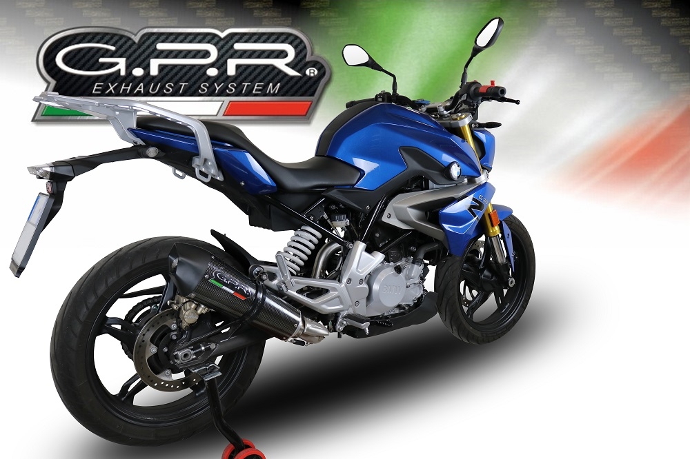 GPR exhaust compatible with  Bmw G310R 2022-2024, Gpe Ann. Poppy, Full system exhaust, including removable db killer 