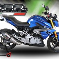 GPR exhaust compatible with  Bmw G310R 2017-2021, Gpe Ann. titanium, Full system exhaust, including removable db killer 