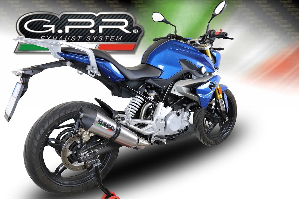 GPR exhaust compatible with  Bmw G310R 2017-2021, Gpe Ann. titanium, Full system exhaust, including removable db killer 