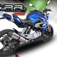 GPR exhaust compatible with  Bmw G310R 2022-2024, Gpe Ann. titanium, Full system exhaust, including removable db killer 