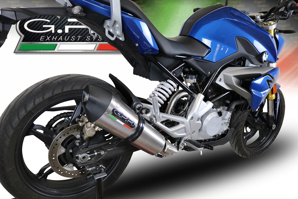 GPR exhaust compatible with  Bmw G310R 2017-2021, Gpe Ann. titanium, Full system exhaust, including removable db killer 