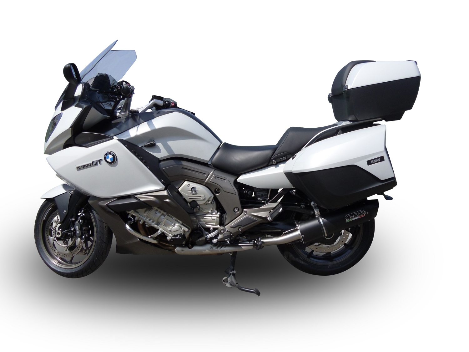 GPR exhaust compatible with  Bmw K1600GT 2010-2016, Furore Poppy, Dual slip-on including removable db killers and link pipes 