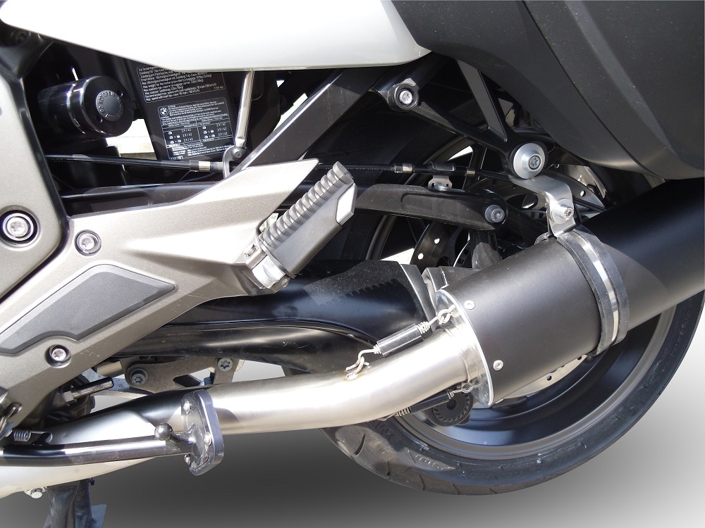 GPR exhaust compatible with  Bmw K1600GT 2010-2016, Furore Nero, Dual slip-on including removable db killers and link pipes 