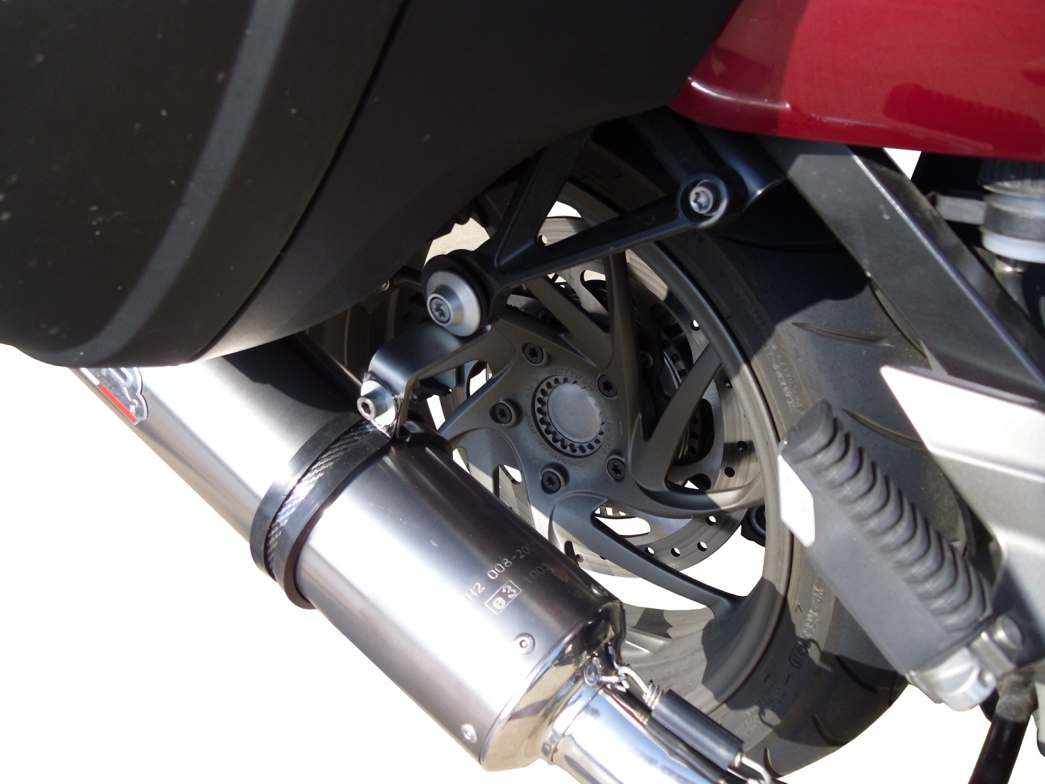 GPR exhaust compatible with  Bmw K1600GT 2017-2021, GP Evo4 Poppy, Dual slip-on including removable db killers and link pipes 