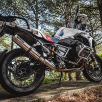 GPR exhaust compatible with  Bmw R1250GS - Adventure 2021-2024, M3 Inox , Slip-on exhaust including removable db killer and link pipe 