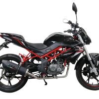 GPR exhaust compatible with  Benelli Bn 125 2021-2024, Furore Evo4 Nero, Full system exhaust, including removable db killer 