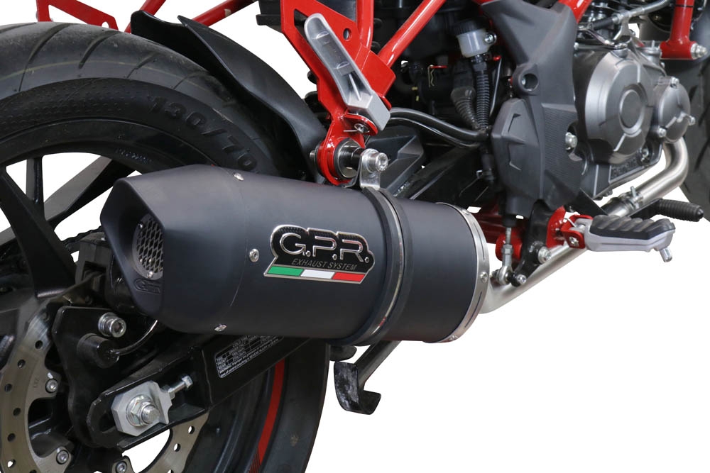 GPR exhaust compatible with  Benelli Bn 125 2021-2024, Furore Evo4 Nero, Full system exhaust, including removable db killer 