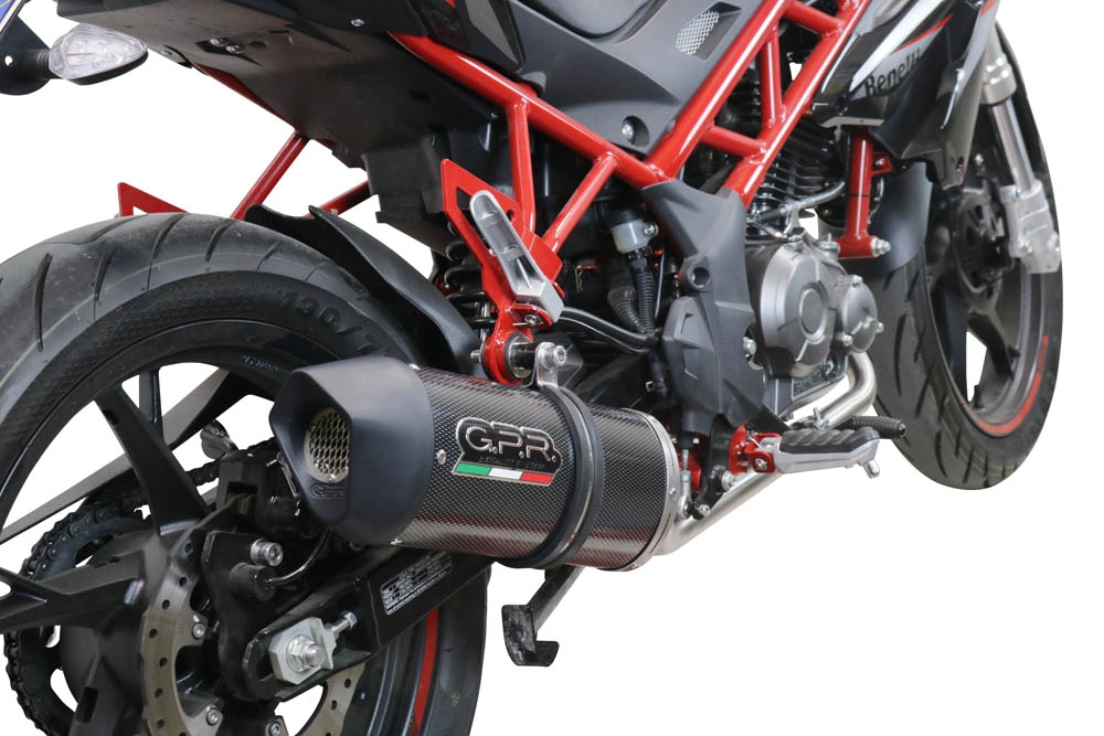 GPR exhaust compatible with  Benelli Bn 125 2018-2020, Furore Evo4 Poppy, Full system exhaust, including removable db killer 