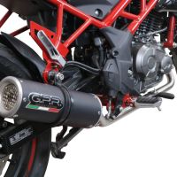 Exhaust system compatible with Benelli Bn 125 2021-2024, M3 Black Titanium, Homologated legal full system exhaust, including removable db killer and catalyst 