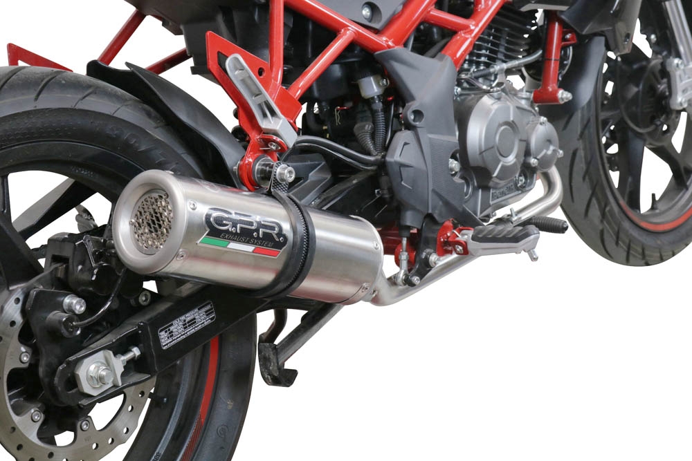 GPR exhaust compatible with  Benelli Bn 125 2021-2024, M3 Inox , Full system exhaust, including removable db killer 