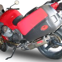 GPR exhaust compatible with  Moto Guzzi Breva 850 2006-2011, Trioval, Slip-on exhaust including removable db killer and link pipe 