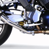 GPR exhaust compatible with  Yamaha Bt Bulldog 1100 2002-2007, Gpe Ann. Poppy, Dual slip-on including removable db killers and link pipes 