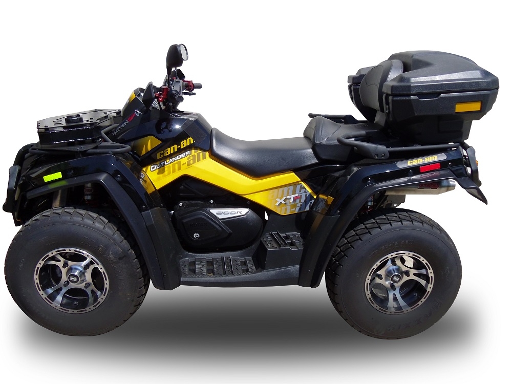 GPR exhaust compatible with  Can Am Outlander 800 R / MAX 2013-2015, Deeptone Atv, Slip-on exhaust including removable db killer and link pipe 