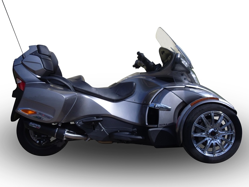 GPR exhaust compatible with  Can Am Spyder 1000 Rs - RSs  2013-2016, Furore Poppy, Slip-on exhaust including removable db killer and link pipe 