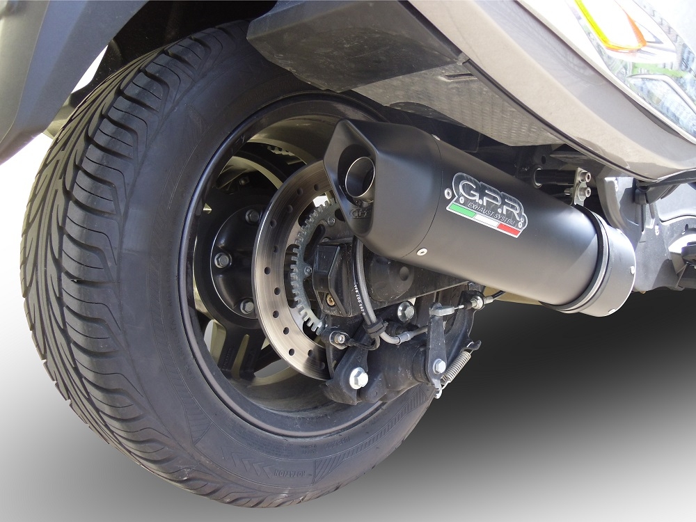 GPR exhaust compatible with  Can Am Spyder 1000 Rs - RSs  2013-2016, Furore Nero, Slip-on exhaust including removable db killer and link pipe 