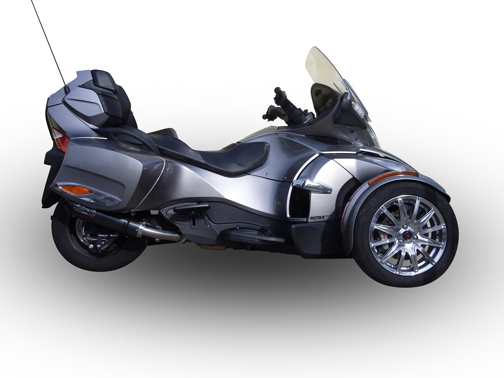 GPR exhaust compatible with  Can Am Spyder RT 1000 2013-2023, Gpe Ann. Poppy, Slip-on exhaust including removable db killer and link pipe 