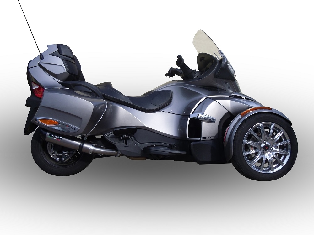 GPR exhaust compatible with  Can Am Spyder 1000 Rs - RSs  2013-2016, Gpe Ann. titanium, Slip-on exhaust including removable db killer and link pipe 