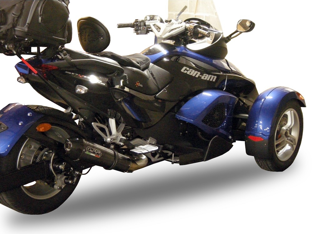 GPR exhaust compatible with  Can Am Spyder 1000 Gs 2007-2009, Gpe Ann. Poppy, Slip-on exhaust including removable db killer and link pipe 