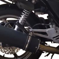 GPR exhaust compatible with  Honda CB500 CB500S 1993-2005, Furore Nero, Slip-on exhaust including removable db killer and link pipe 