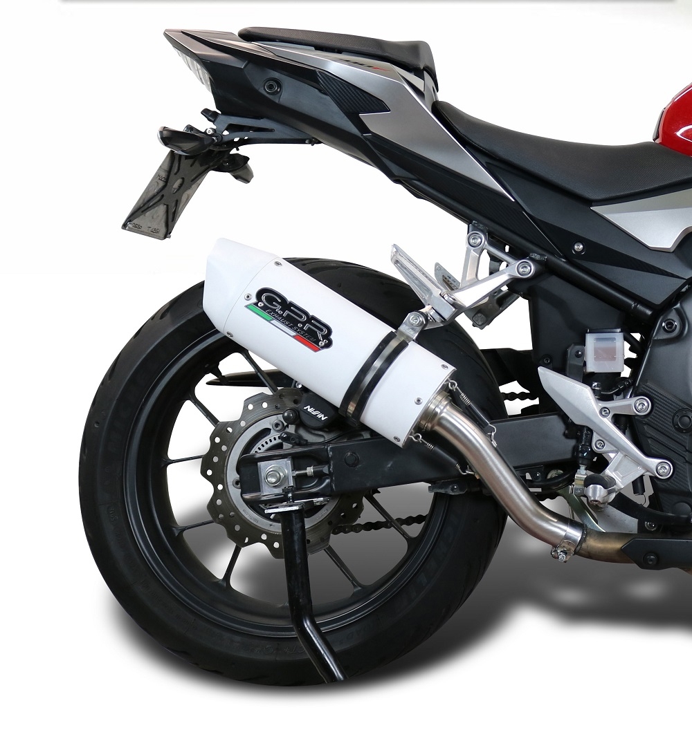 GPR exhaust compatible with  Honda CB500X 2019-2024, Albus Evo4, Slip-on exhaust including removable db killer and link pipe 