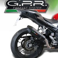 GPR exhaust compatible with  Honda CB500X 2013-2015, Gpe Ann. Black titanium, Slip-on exhaust including removable db killer and link pipe 