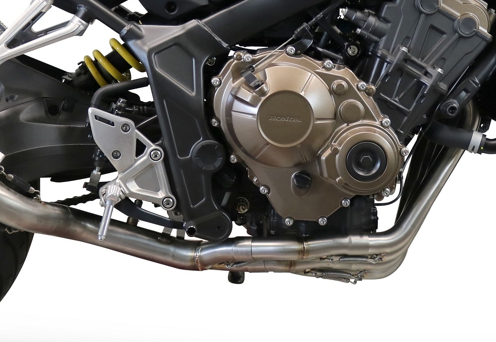 GPR exhaust compatible with  Honda CBR650R 2021-2023, Gpe Ann. Titanium, Full system exhaust, including removable db killer 