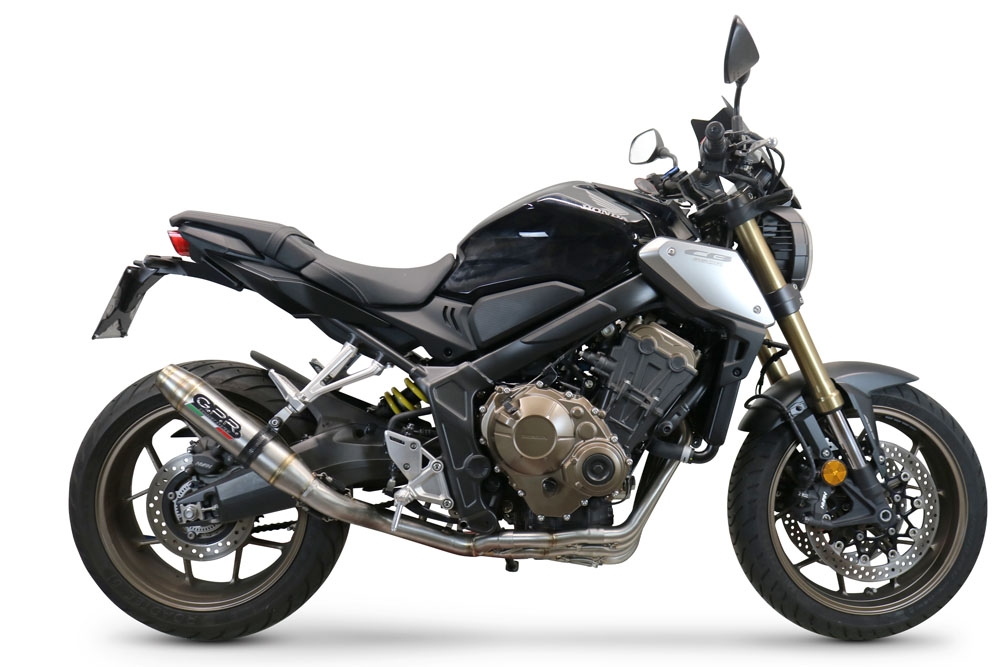 GPR exhaust compatible with  Honda CB650R 2021-2023, Deeptone Inox, Full system exhaust, including removable db killer 