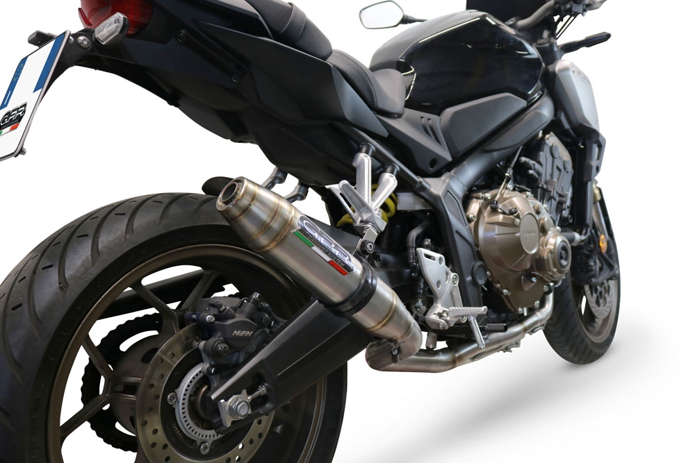 GPR exhaust compatible with  Honda CB650F 2019-2022, Deeptone Inox, Full system exhaust, including removable db killer 