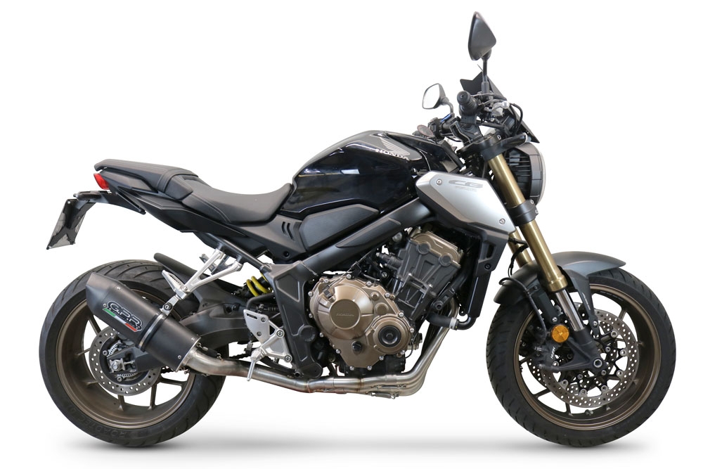 GPR exhaust compatible with  Honda CB650R 2021-2023, Furore Evo4 Nero, Full system exhaust, including removable db killer 