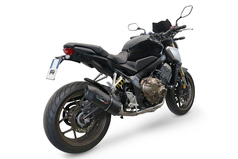 GPR exhaust compatible with  Honda CBR650R 2021-2023, Furore Evo4 Nero, Full system exhaust, including removable db killer 