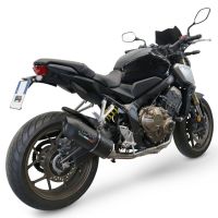 GPR exhaust compatible with  Honda CB650R 2021-2023, Furore Evo4 Nero, Full system exhaust, including removable db killer 